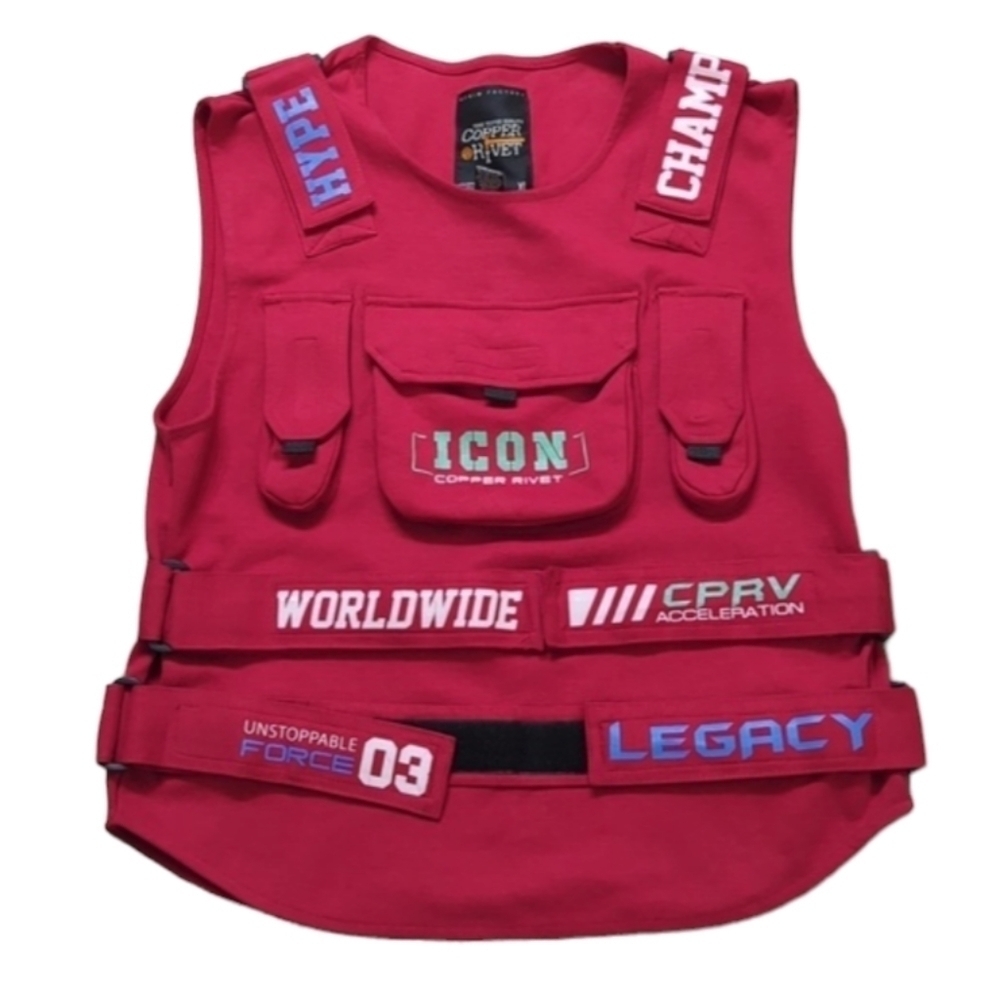 Copper‎ Rivet Icon Men's Vest Red World Wide CPRV Acceleration Legacy Hype XL